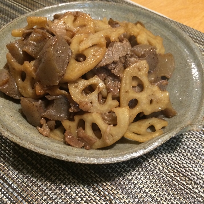 牛肉とこんにゃくの甘辛炒め